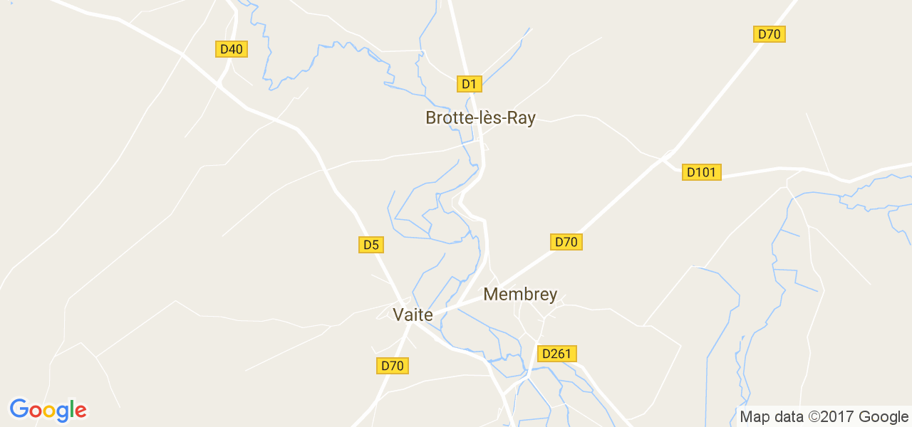 map de la ville de Brotte-lès-Ray