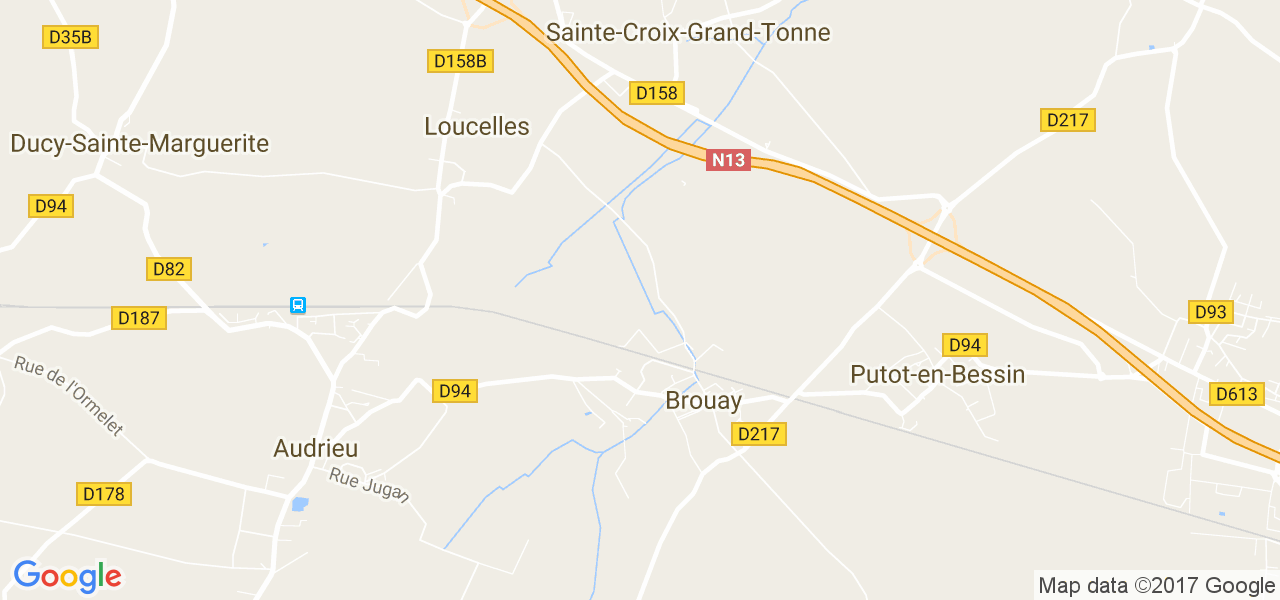 map de la ville de Brouay