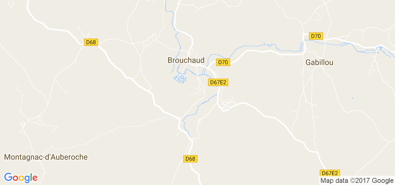 map de la ville de Brouchaud