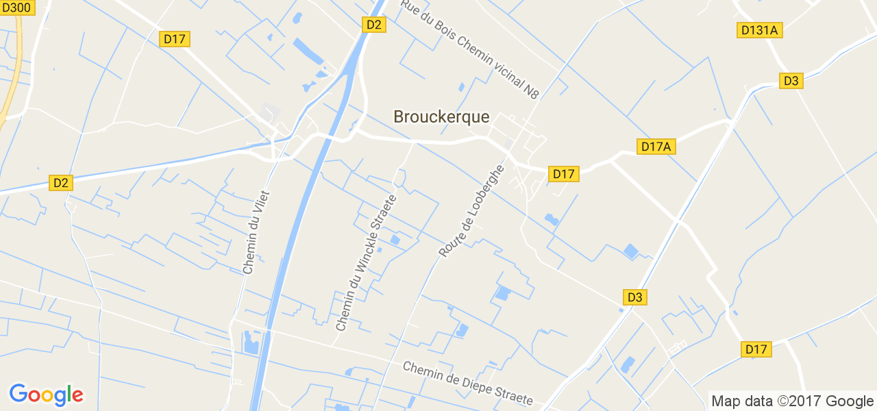 map de la ville de Brouckerque