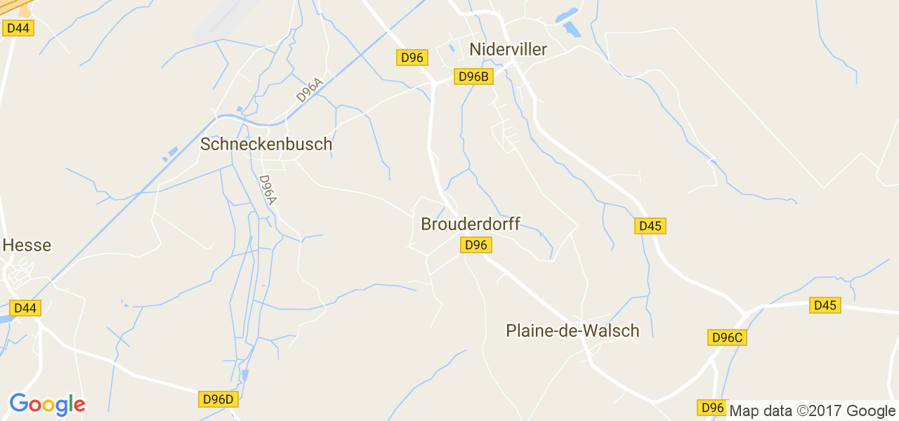 map de la ville de Brouderdorff