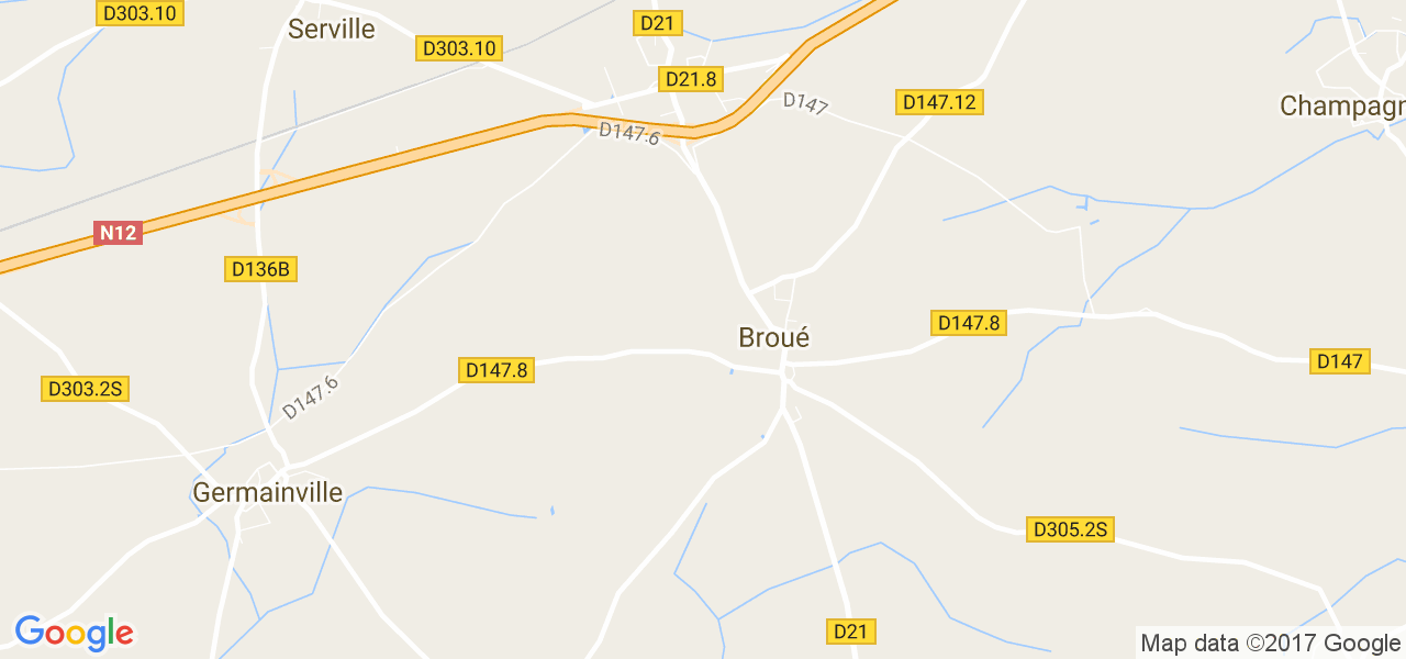 map de la ville de Broué