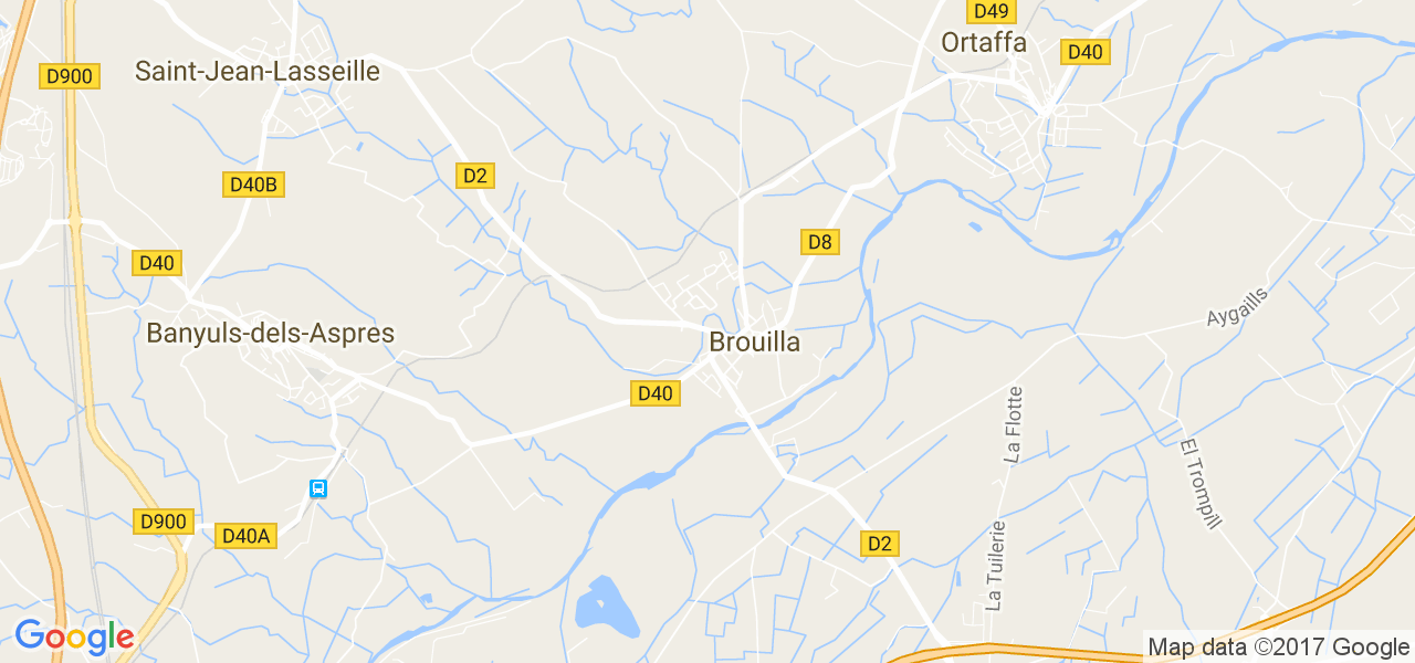 map de la ville de Brouilla