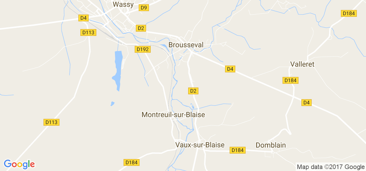 map de la ville de Brousseval