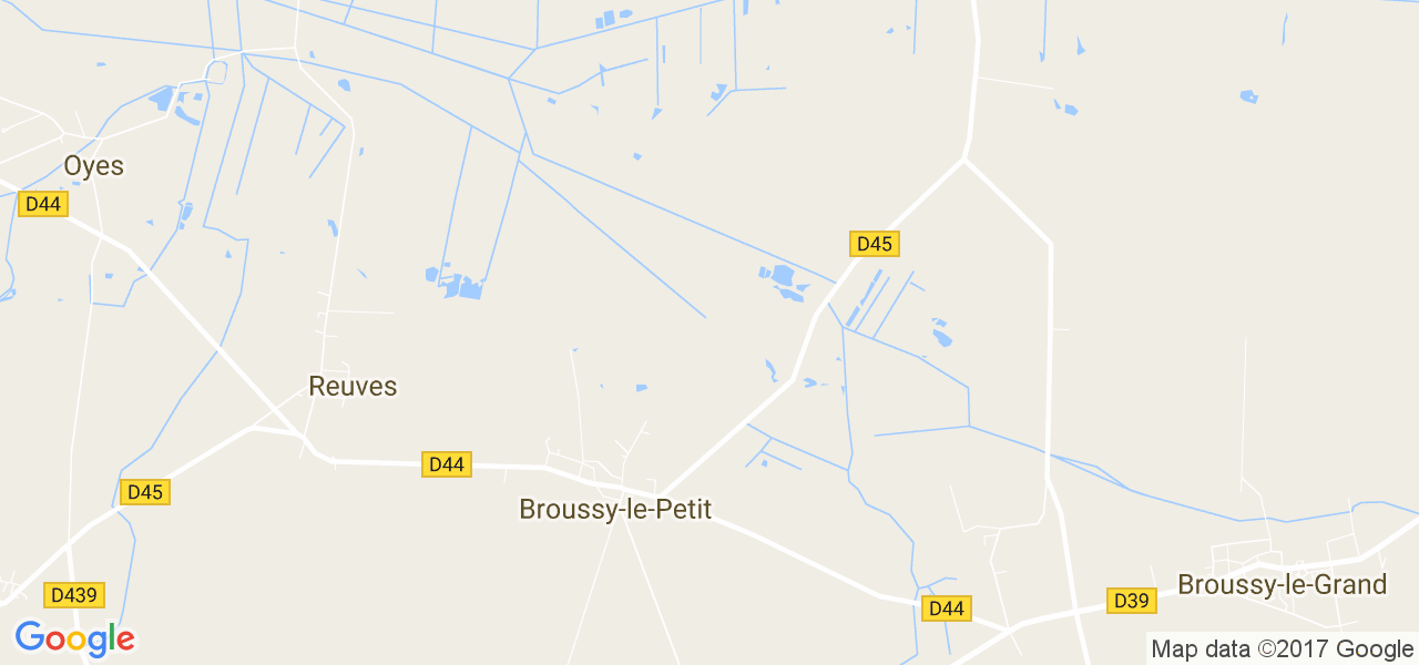 map de la ville de Broussy-le-Petit