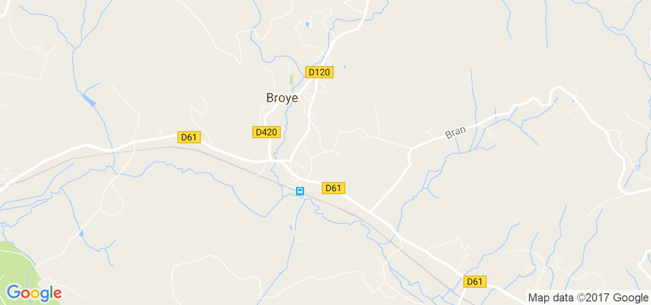 map de la ville de Broye