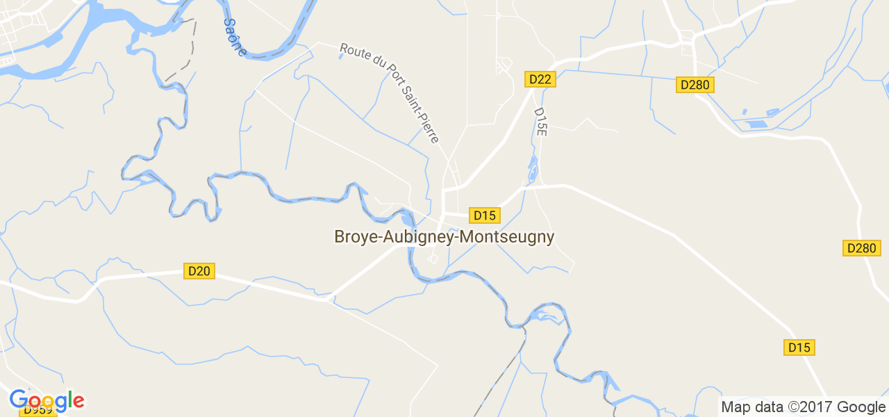 map de la ville de Broye-Aubigney-Montseugny