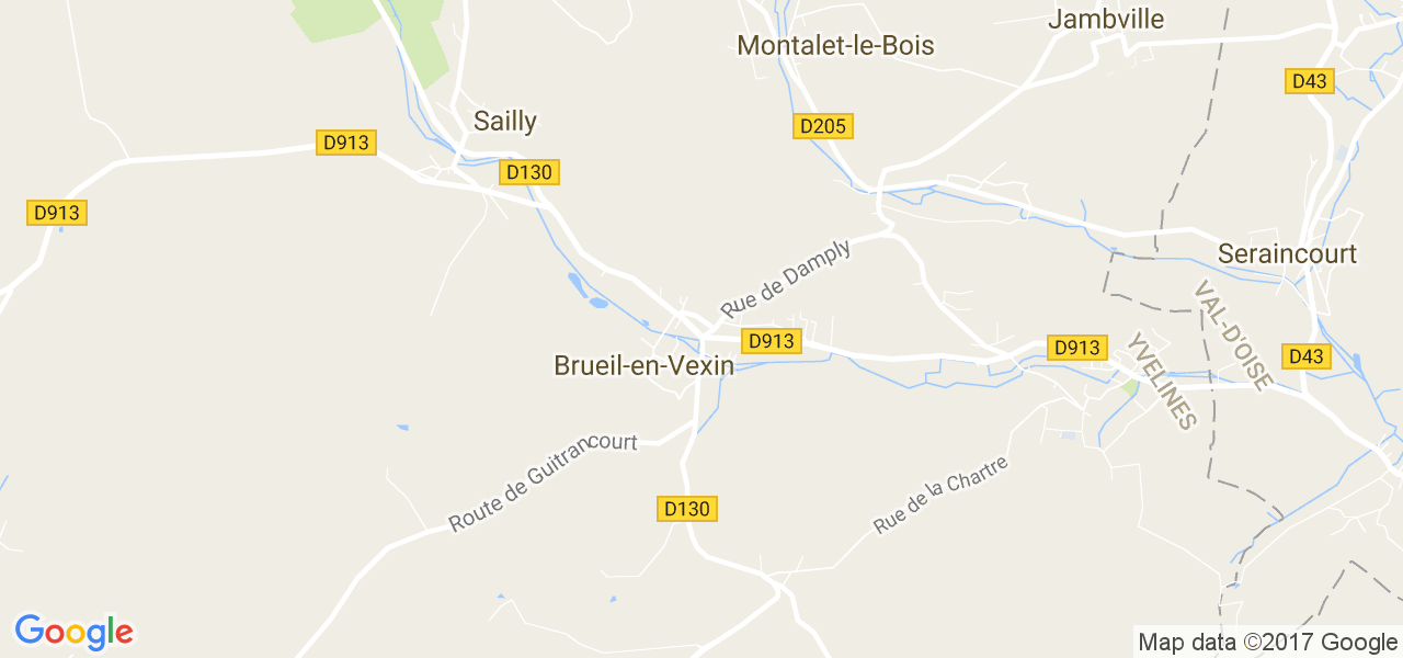 map de la ville de Brueil-en-Vexin