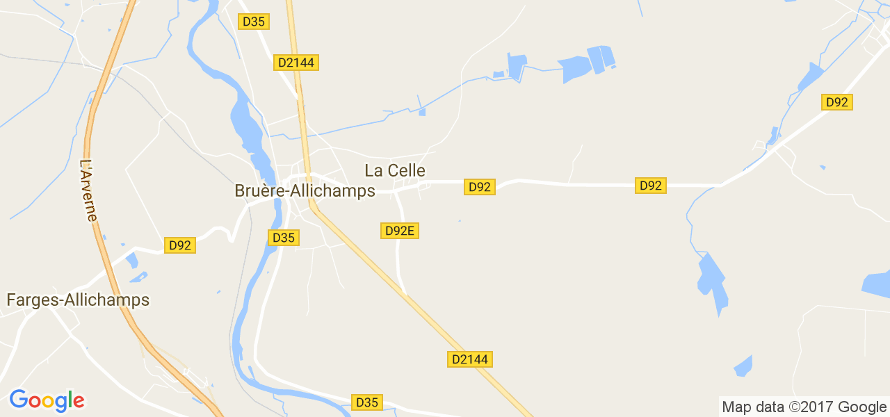 map de la ville de Bruère-Allichamps