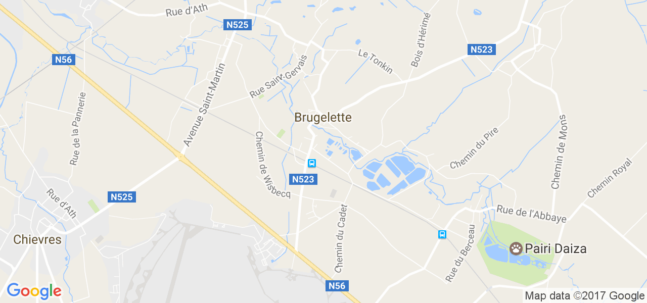 map de la ville de Brugelette