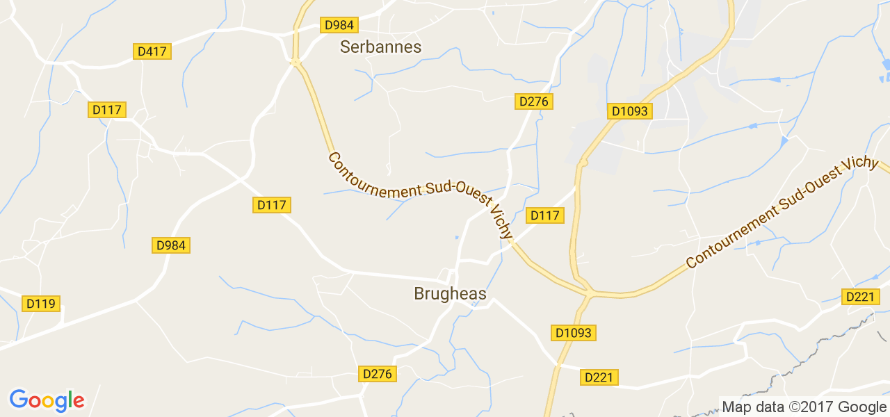 map de la ville de Brugheas