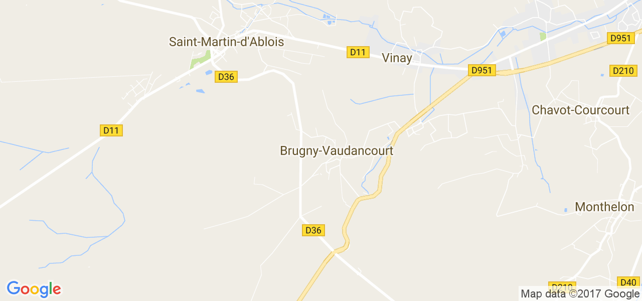 map de la ville de Brugny-Vaudancourt