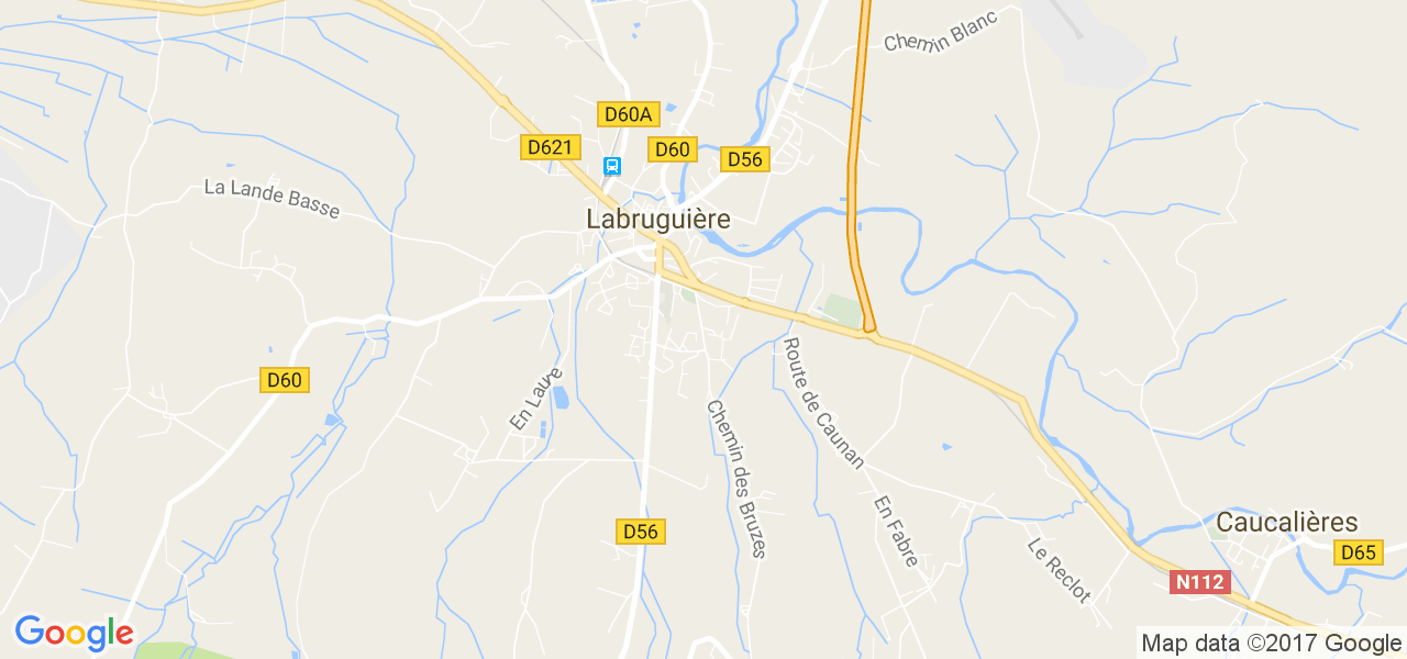 map de la ville de Bruguière