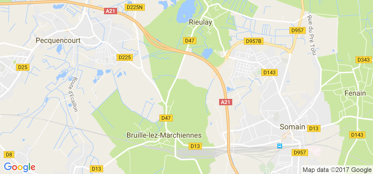 map de la ville de Bruille-lez-Marchiennes