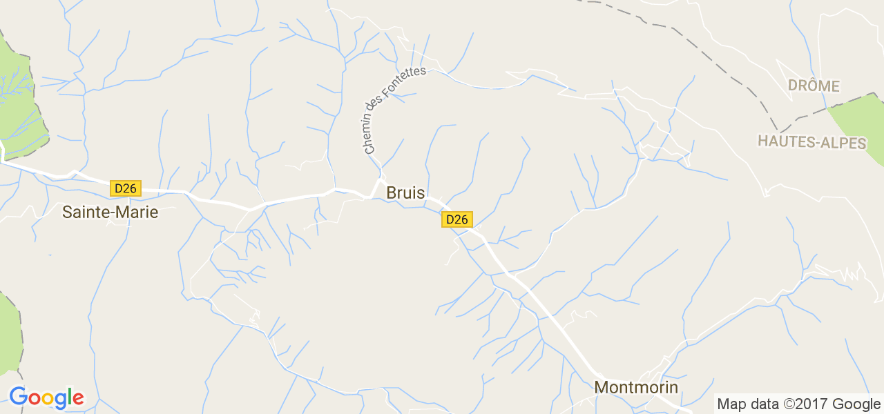 map de la ville de Bruis