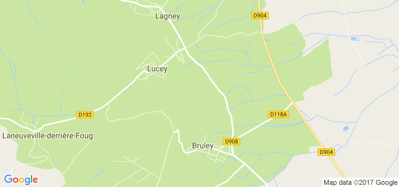 map de la ville de Bruley