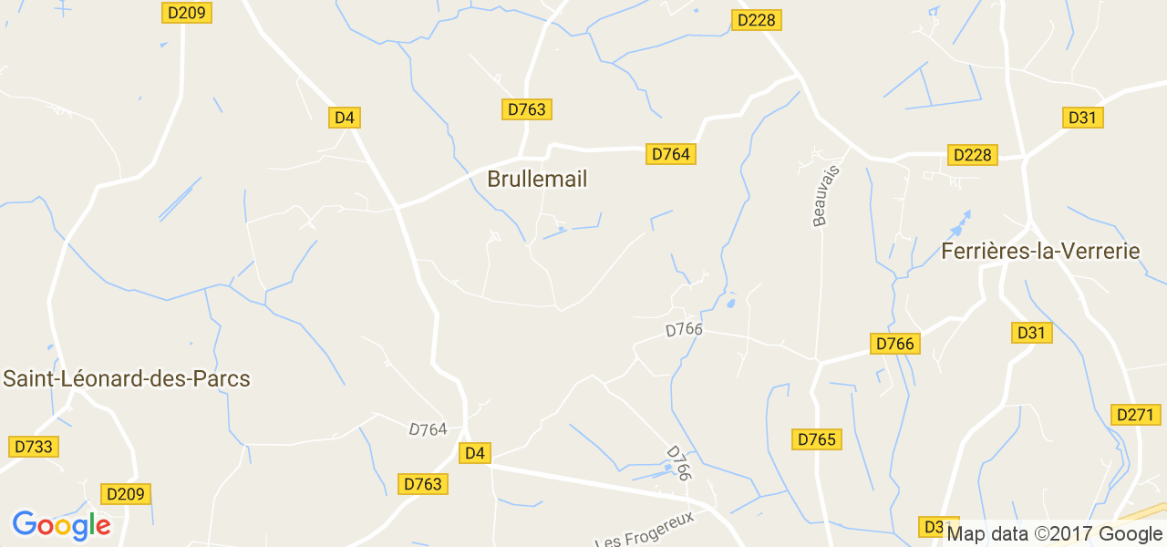 map de la ville de Brullemail