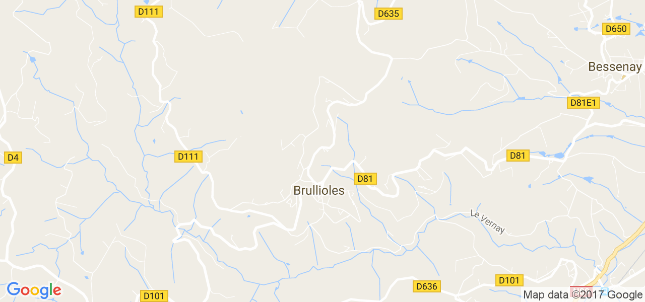 map de la ville de Brullioles