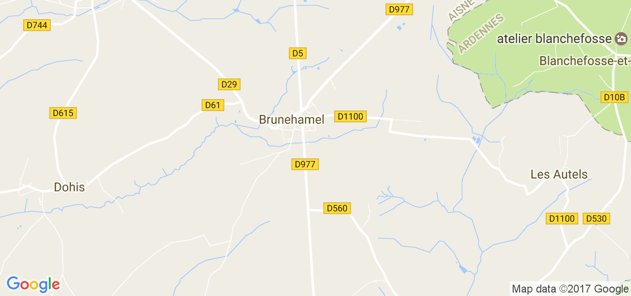 map de la ville de Brunehamel