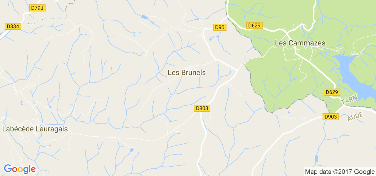 map de la ville de Brunels