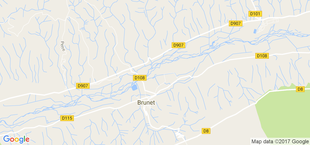 map de la ville de Brunet