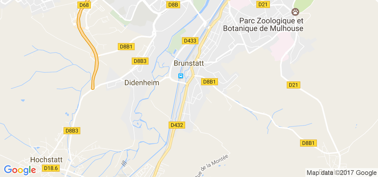 map de la ville de Brunstatt