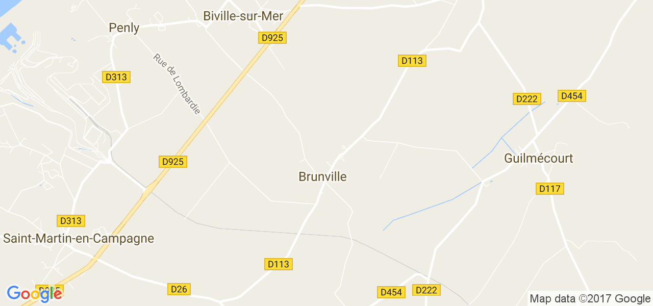 map de la ville de Brunville