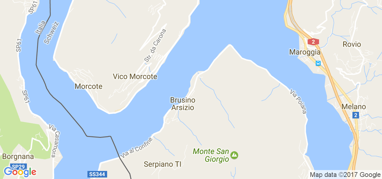 map de la ville de Brusino Arsizio