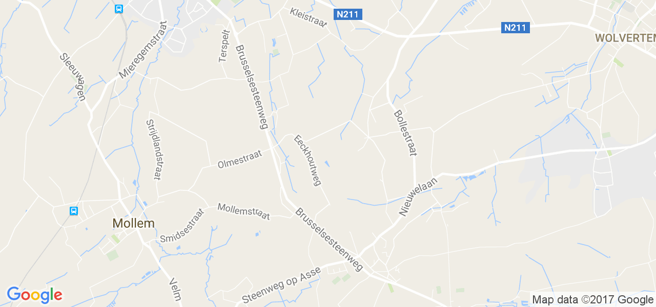 map de la ville de Brussegem