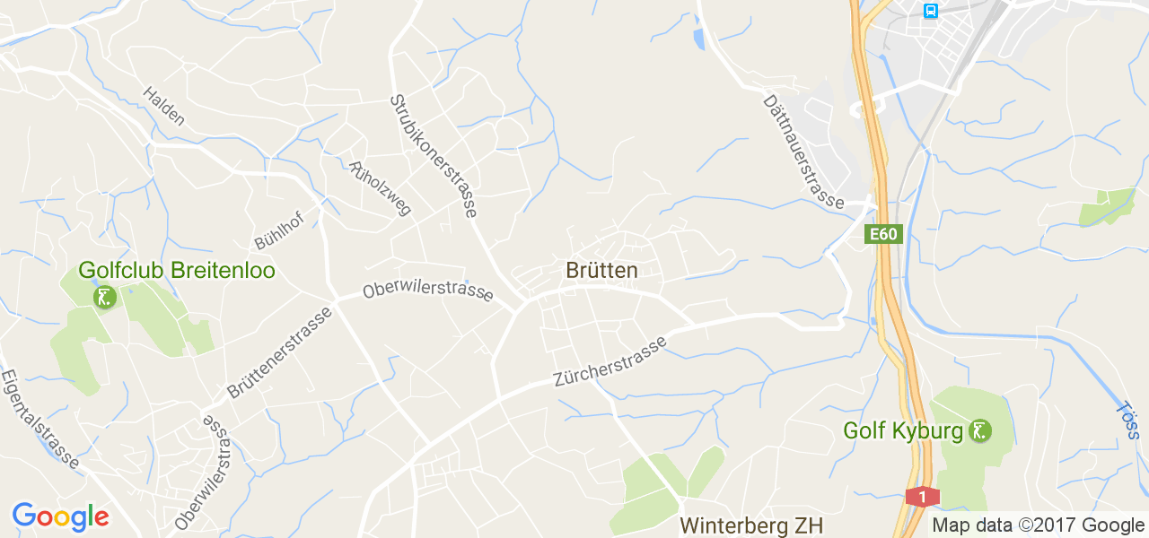 map de la ville de Brütten