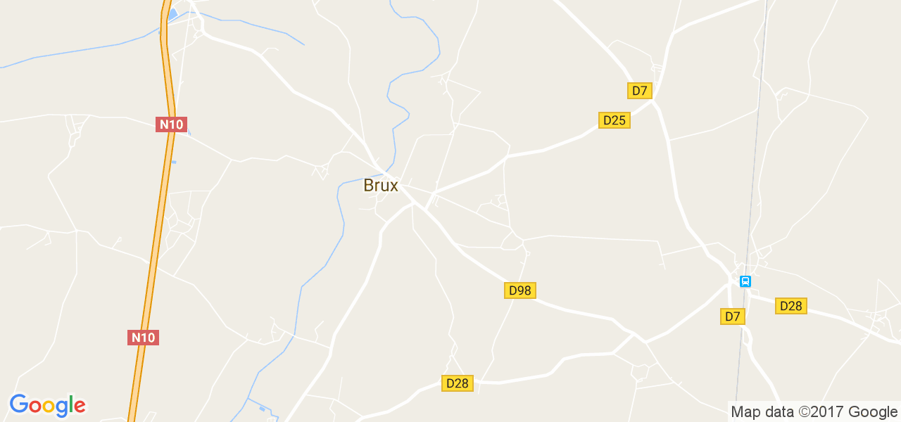 map de la ville de Brux