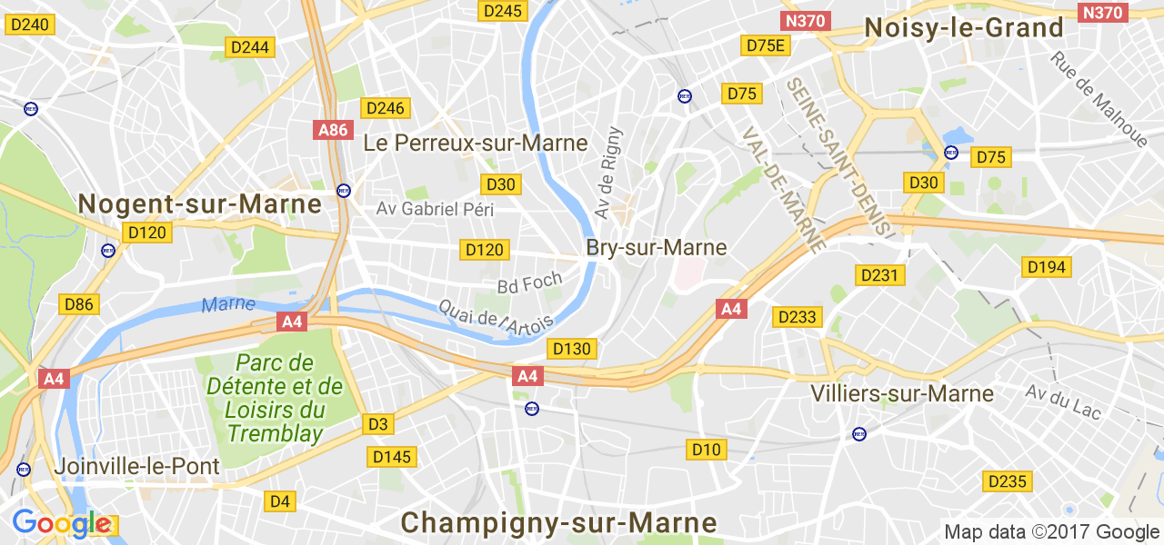 map de la ville de Bry-sur-Marne