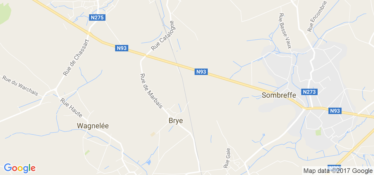 map de la ville de Brye