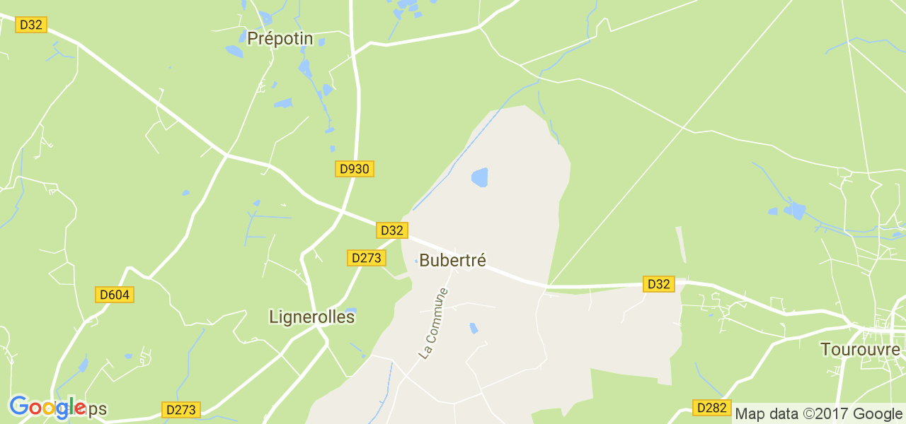 map de la ville de Bubertré