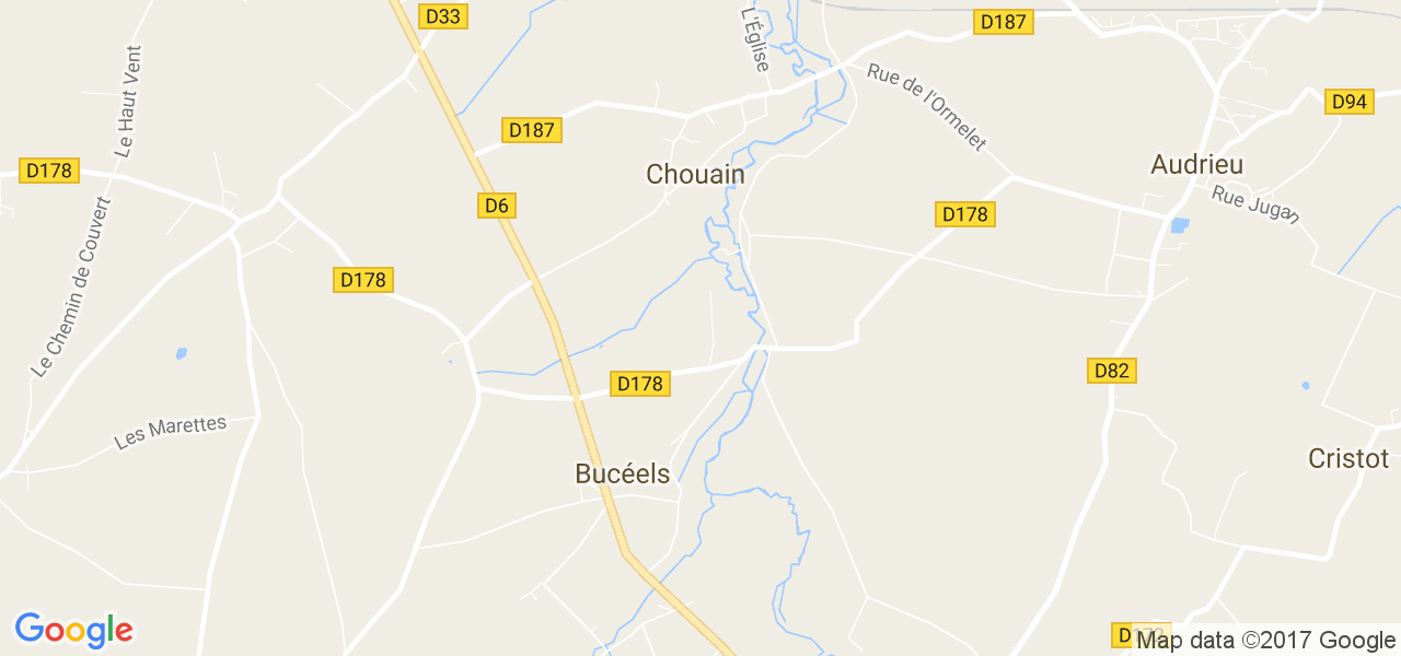 map de la ville de Bucéels