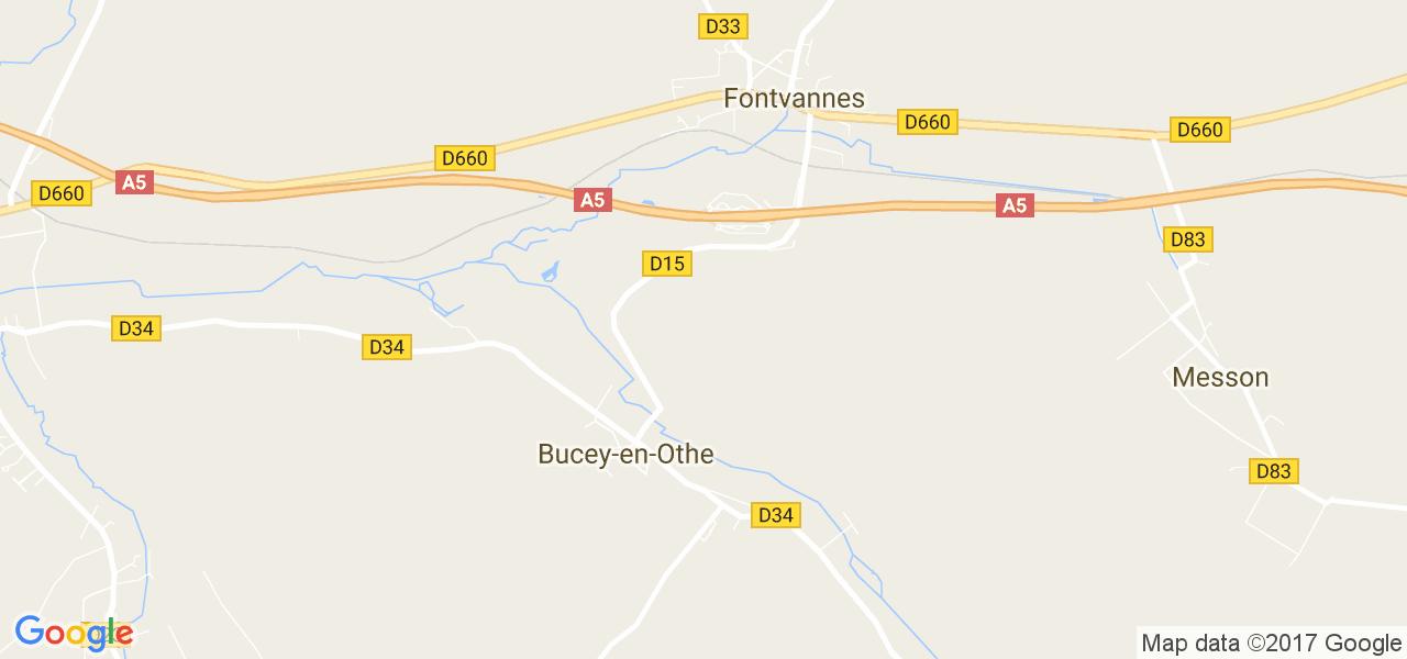 map de la ville de Bucey-en-Othe