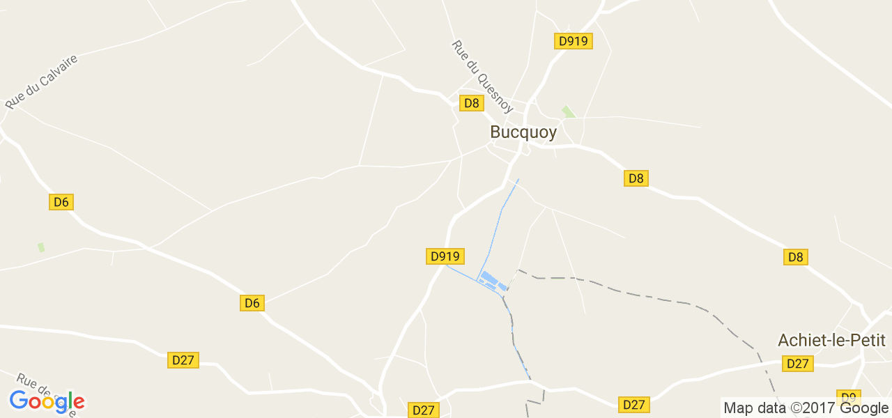 map de la ville de Bucquoy