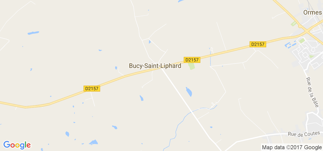 map de la ville de Bucy-Saint-Liphard