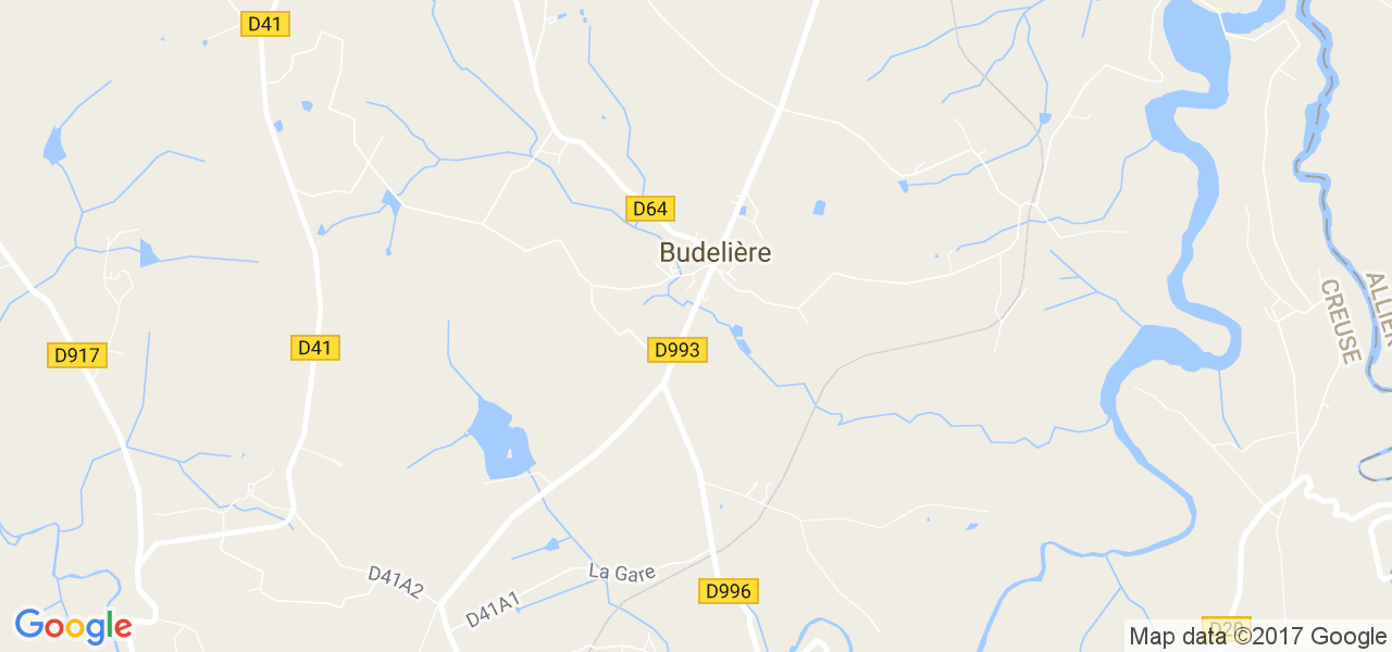 map de la ville de Budelière