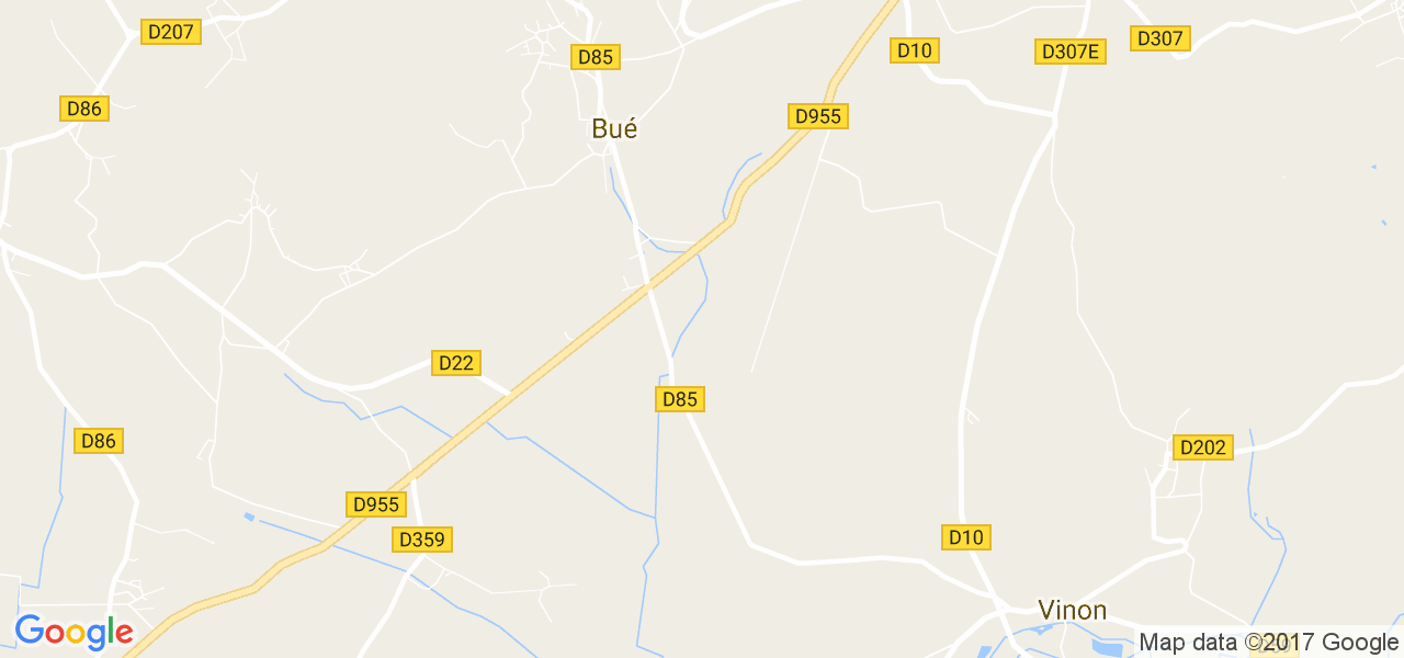 map de la ville de Bué