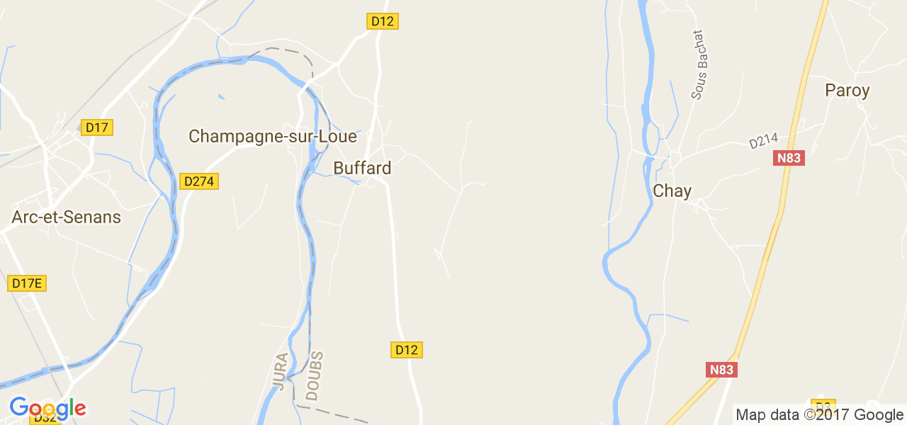 map de la ville de Buffard