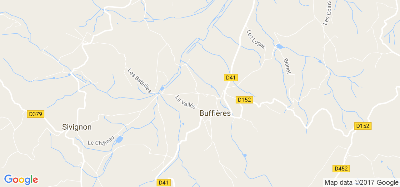 map de la ville de Buffières