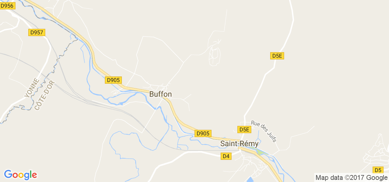 map de la ville de Buffon