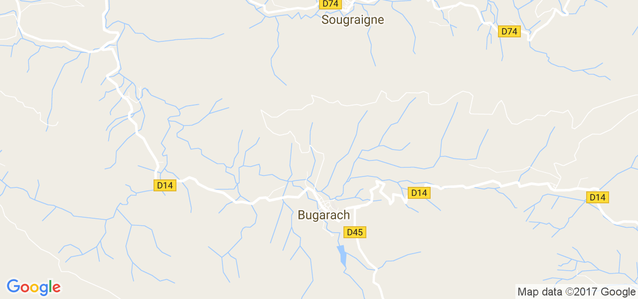 map de la ville de Bugarach