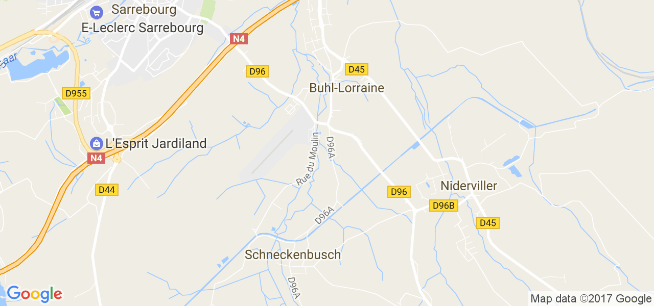 map de la ville de Buhl-Lorraine