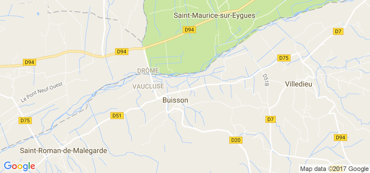 map de la ville de Buisson
