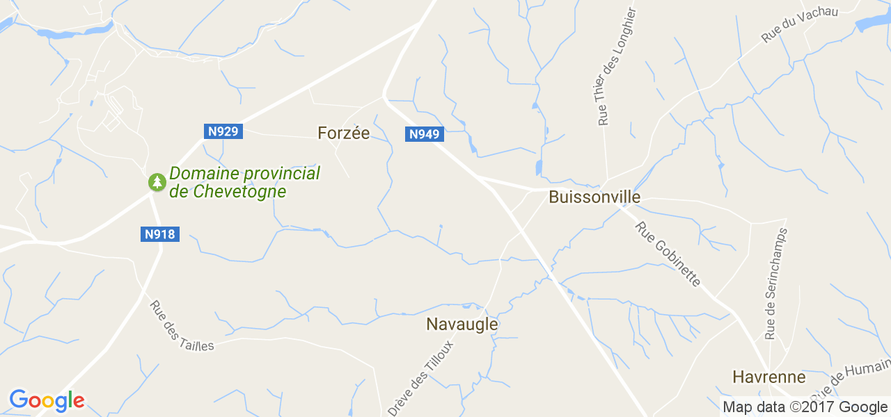 map de la ville de Buissonville