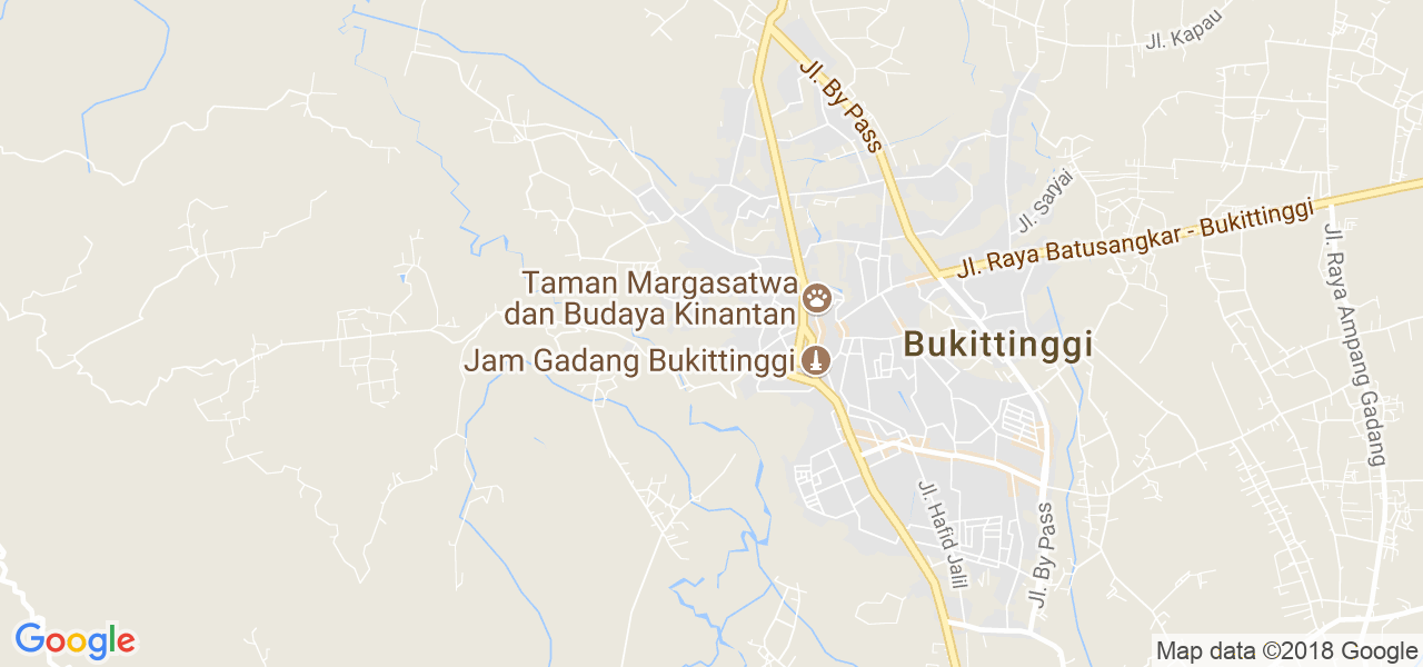 map de la ville de Bukittinggi