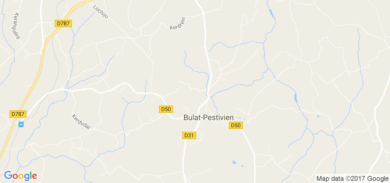 map de la ville de Bulat-Pestivien