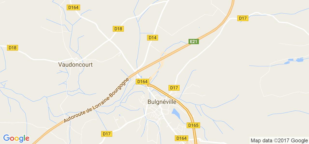 map de la ville de Bulgnéville